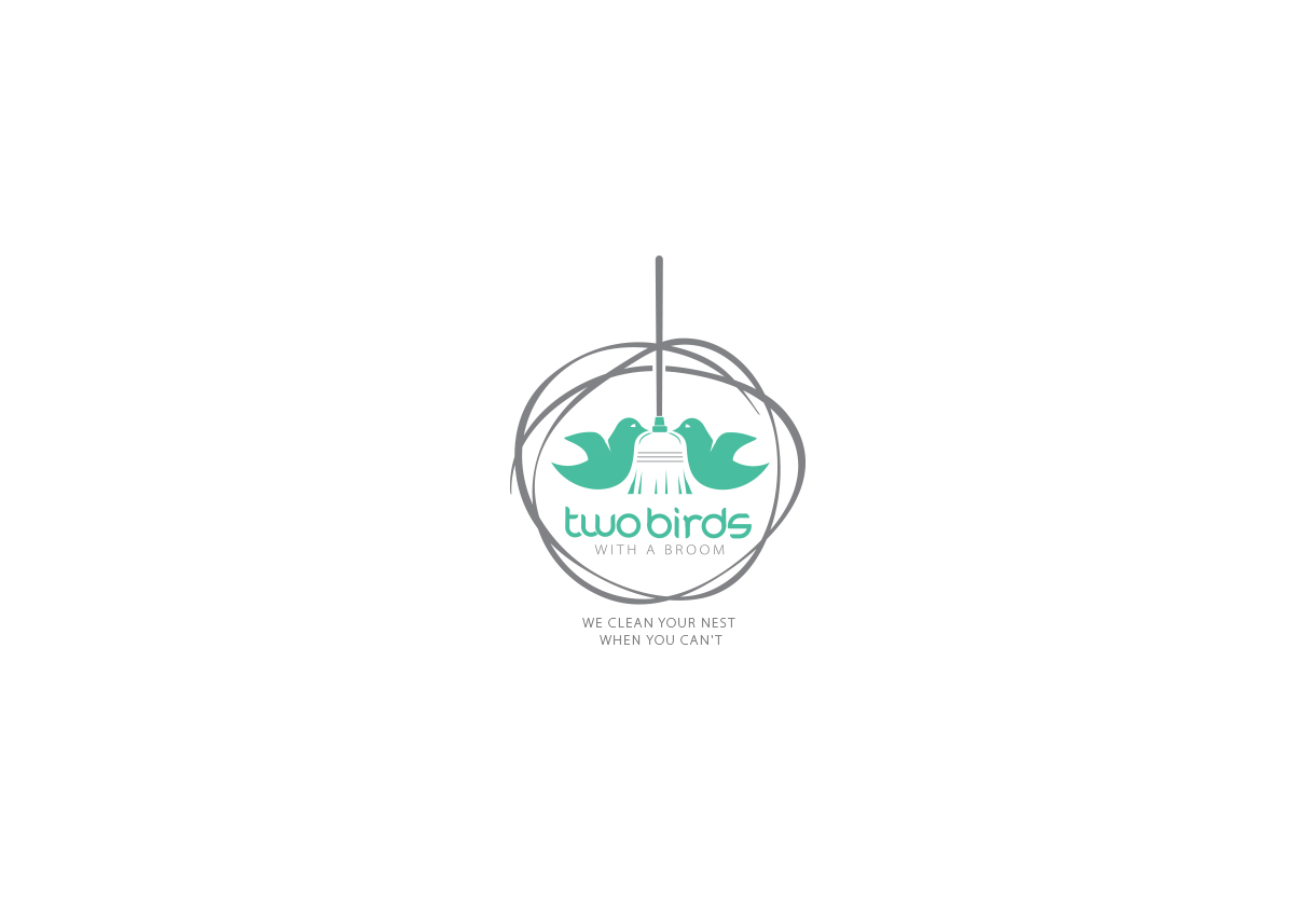 Logo Design by Sonya for Two Birds With A Broom | Design #9748180