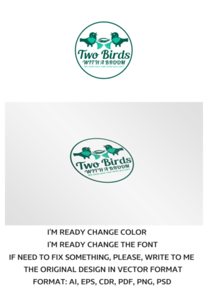 Logo Design by artsterdam for Two Birds With A Broom | Design: #9591509