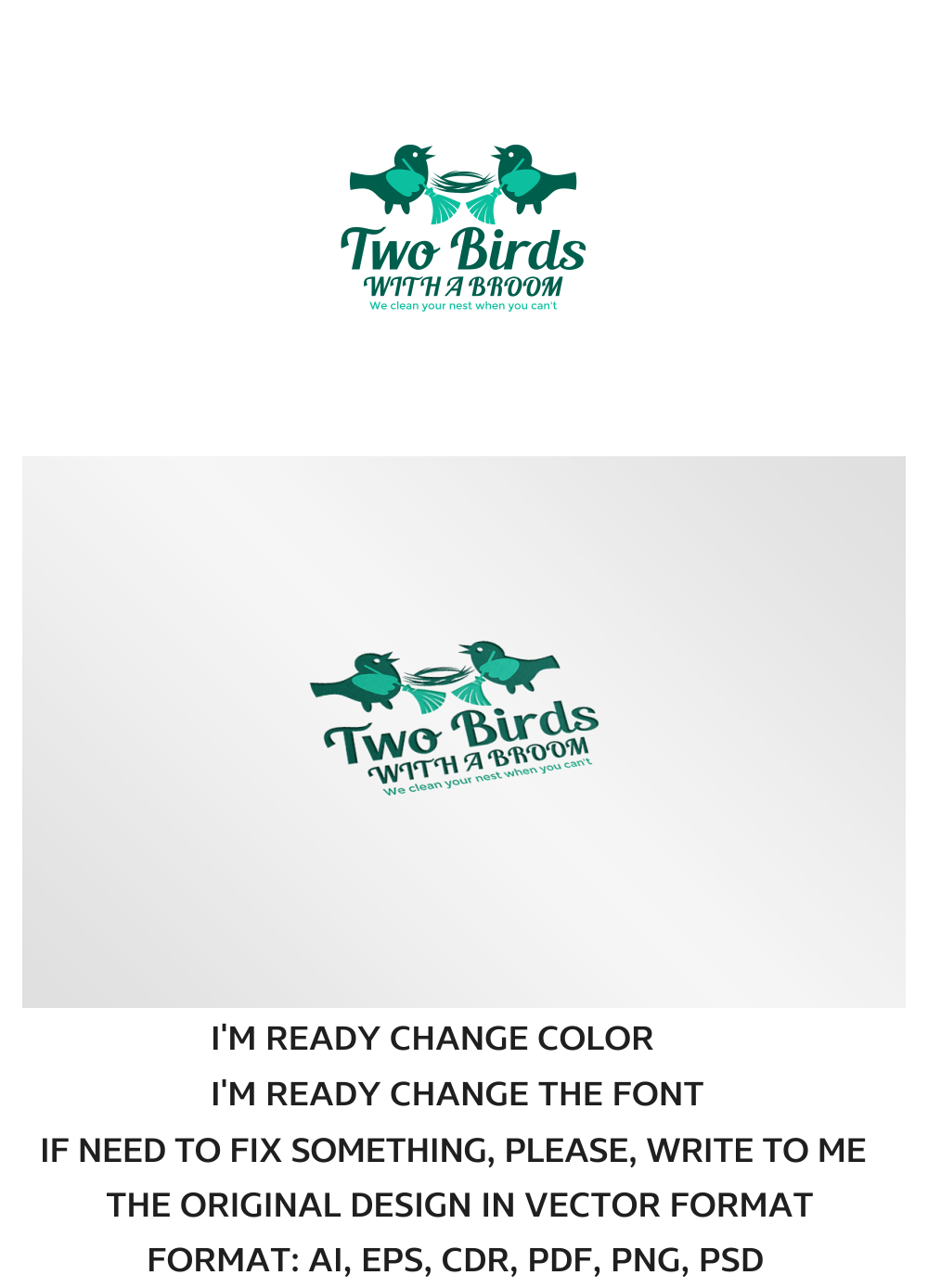 Logo Design by artsterdam for Two Birds With A Broom | Design #9591513