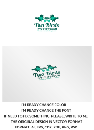 Logo Design by artsterdam for Two Birds With A Broom | Design: #9591513