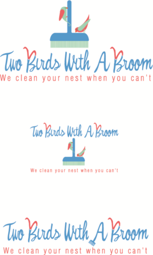 Logo Design by jleaver247 for Two Birds With A Broom | Design #9744693