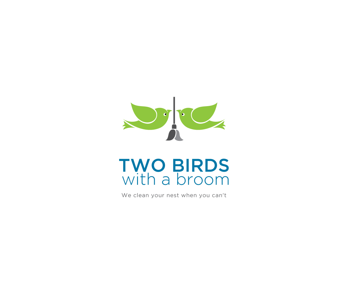 Logo Design by prem.nath4107 for Two Birds With A Broom | Design #9591449