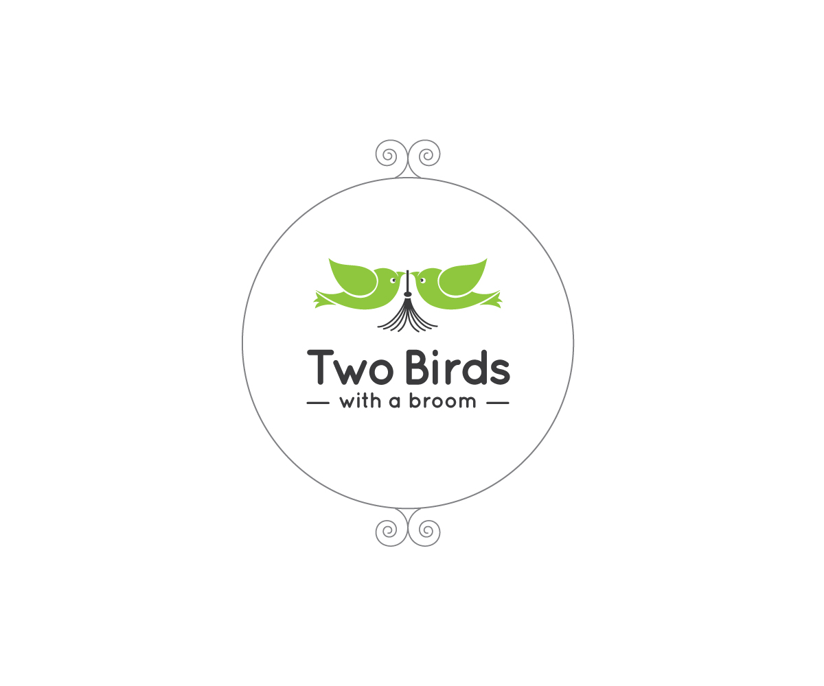 Logo Design by prem.nath4107 for Two Birds With A Broom | Design #9604164