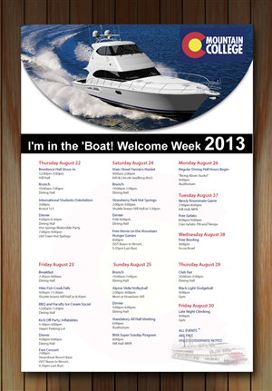 Colorado Mountain College-Steamboat Welcome Week | Design de Poster par Sbss