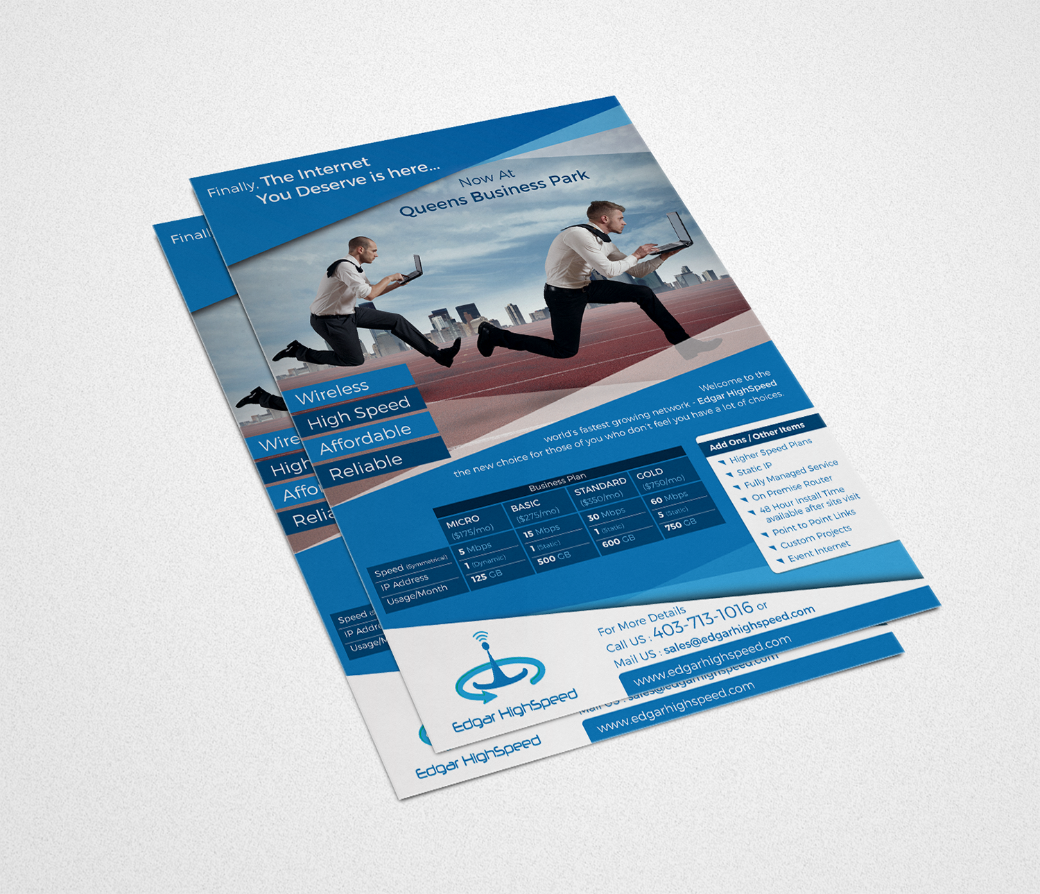 Flyer Design by Akshar Shailesh for Edgar HighSpeed Inc | Design #9603911