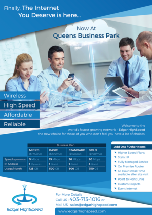 Flyer Design by Akshar Shailesh for Edgar HighSpeed Inc | Design: #9615611