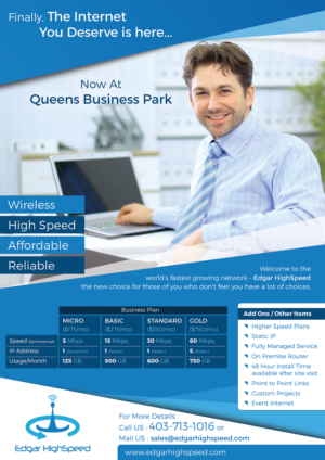 Marketing Flyer for Wireless ISP  | Diseño de Flyer por Akshar Shailesh