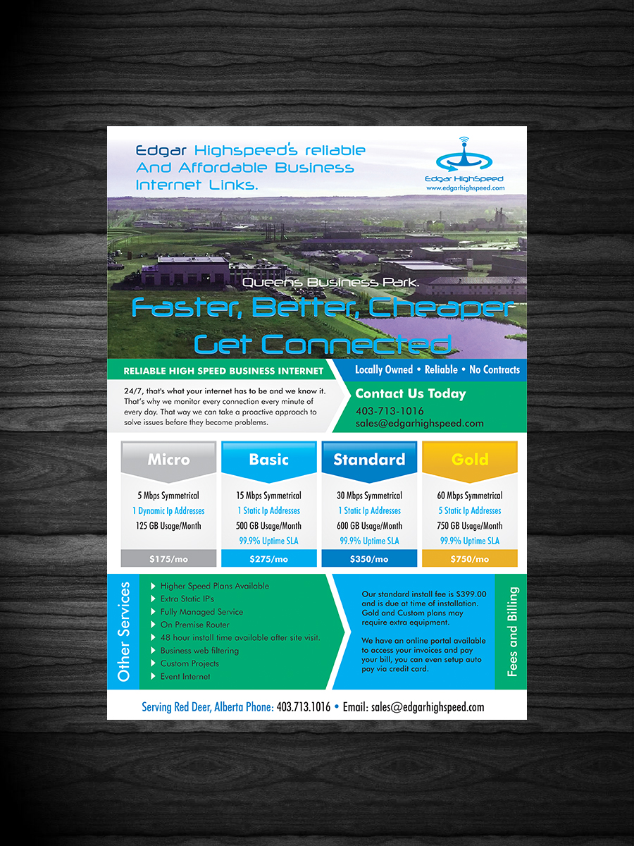 Flyer Design by ecorokerz for Edgar HighSpeed Inc | Design #9620251
