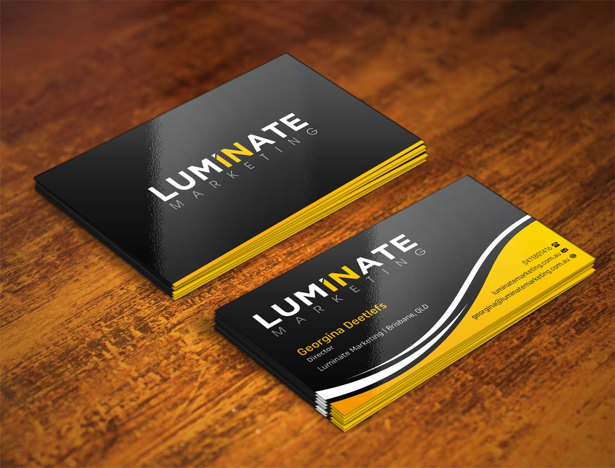 Diseño de Tarjeta de Presentación por INDIAN_Ashok para Luminate Marketing | Diseño #9599530