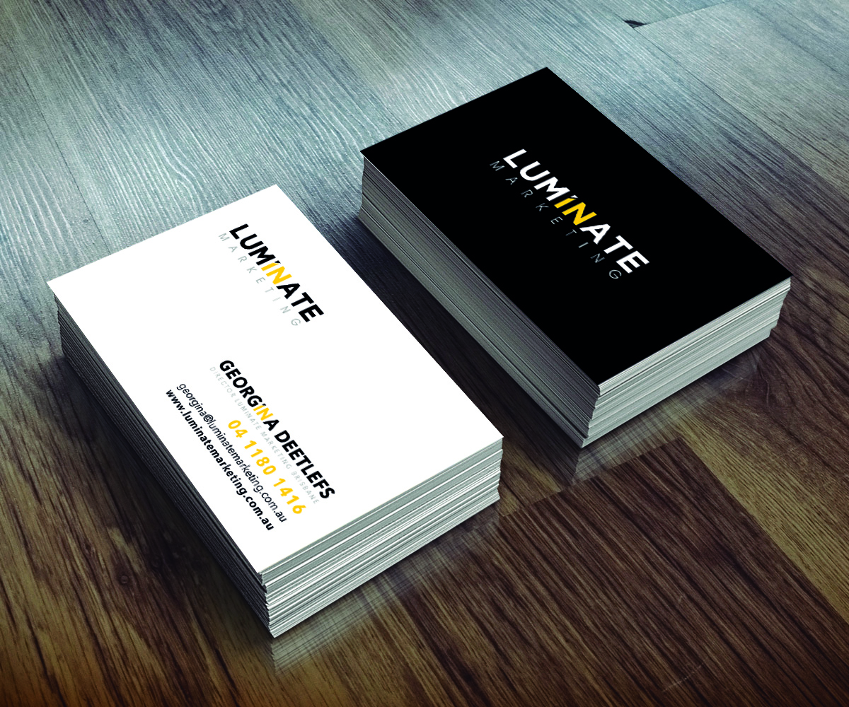 Visitenkarten-Design von R M für Luminate Marketing | Design #9599396