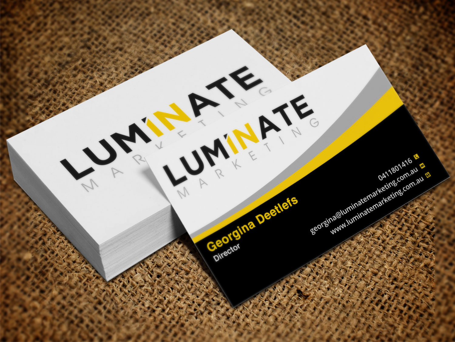 Diseño de Tarjeta de Presentación por Lanka Ama para Luminate Marketing | Diseño #9599061