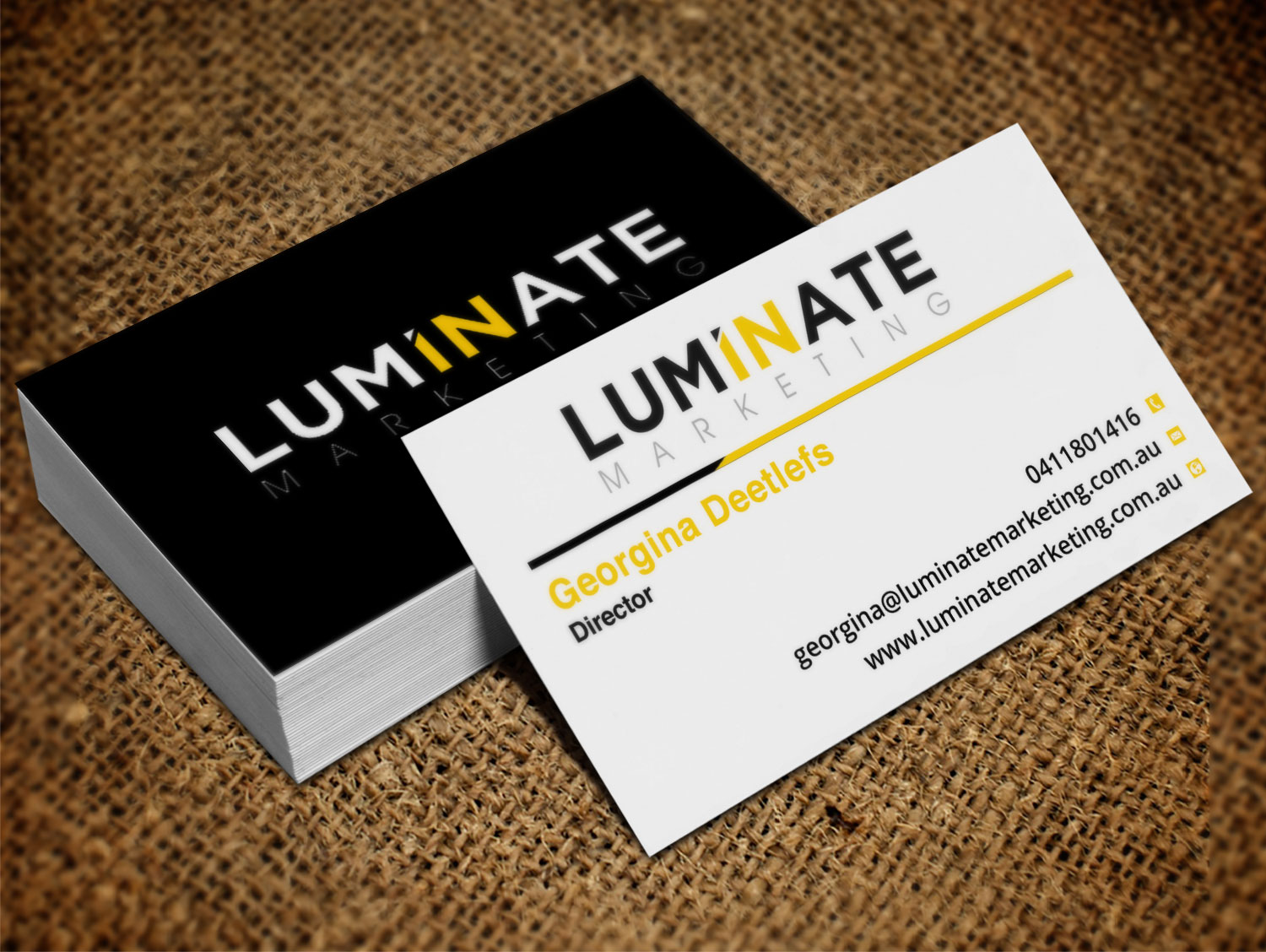 Diseño de Tarjeta de Presentación por Lanka Ama para Luminate Marketing | Diseño #9599065