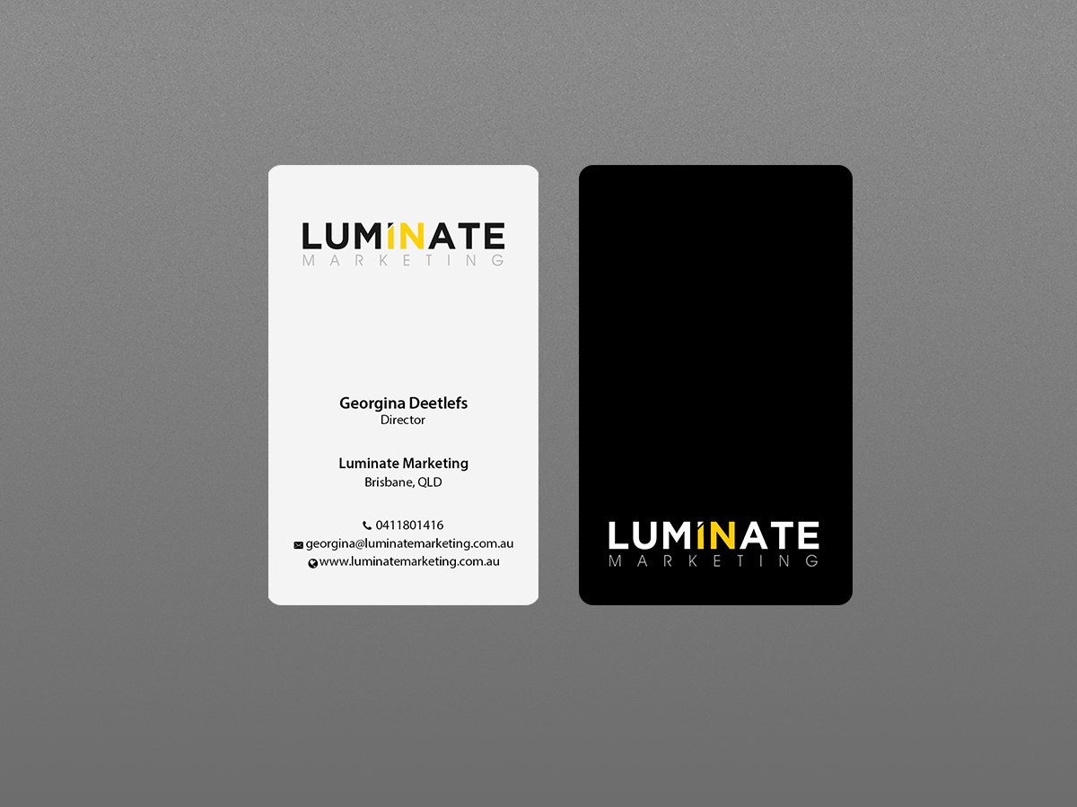 Visitenkarten-Design von Creations Box 2015 für Luminate Marketing | Design #9601433