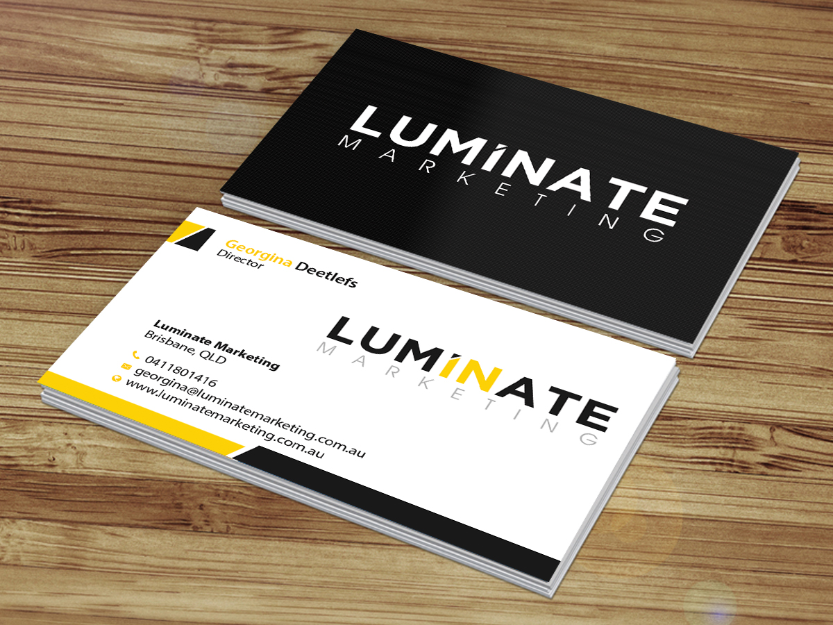 Visitenkarten-Design von Creations Box 2015 für Luminate Marketing | Design #9604203