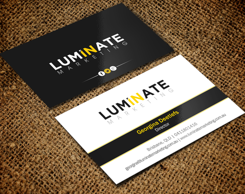 Diseño de Tarjeta de Presentación por Brand aid para Luminate Marketing | Diseño #9621796
