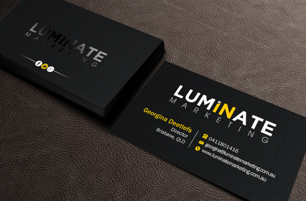 Business Card Design by Brand aid for Luminate Marketing | Design #9621849