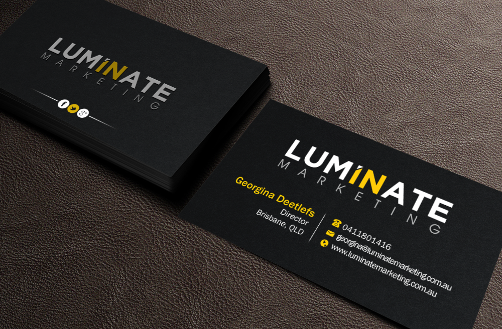 Business Card Design by Brand aid for Luminate Marketing | Design #9621851