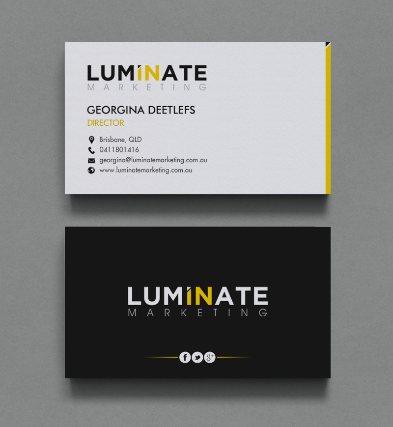 Business Card Design by chandrayaan.creative for Luminate Marketing | Design #9622209