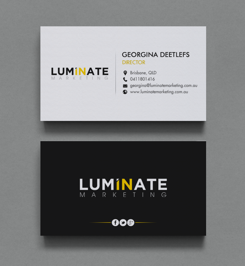 Business Card Design by chandrayaan.creative for Luminate Marketing | Design #9622210