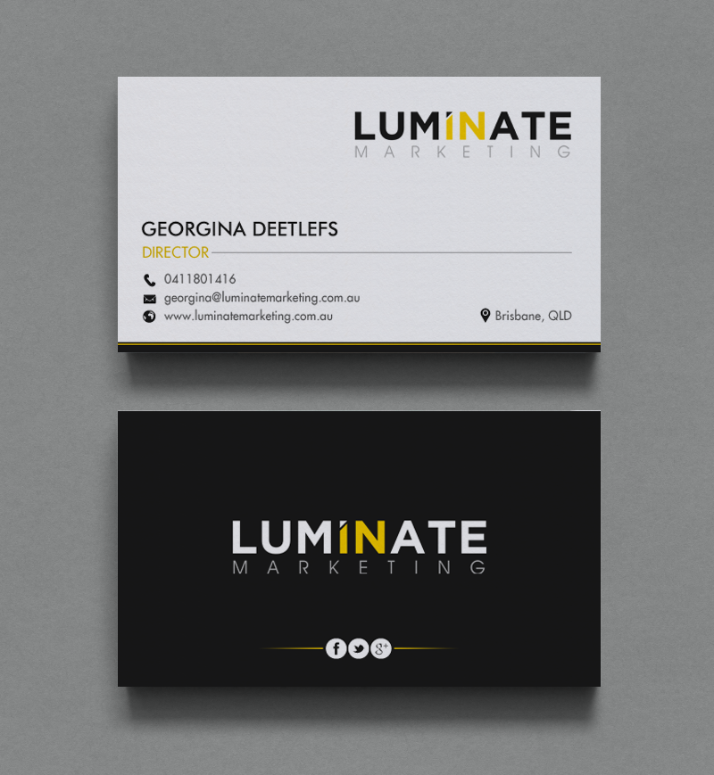 Business Card Design by chandrayaan.creative for Luminate Marketing | Design #9622213