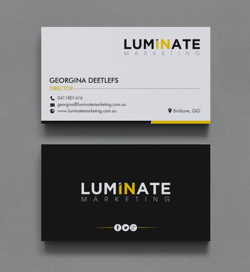 Visitenkarten-Design von chandrayaan.creative für Luminate Marketing | Design #9622215