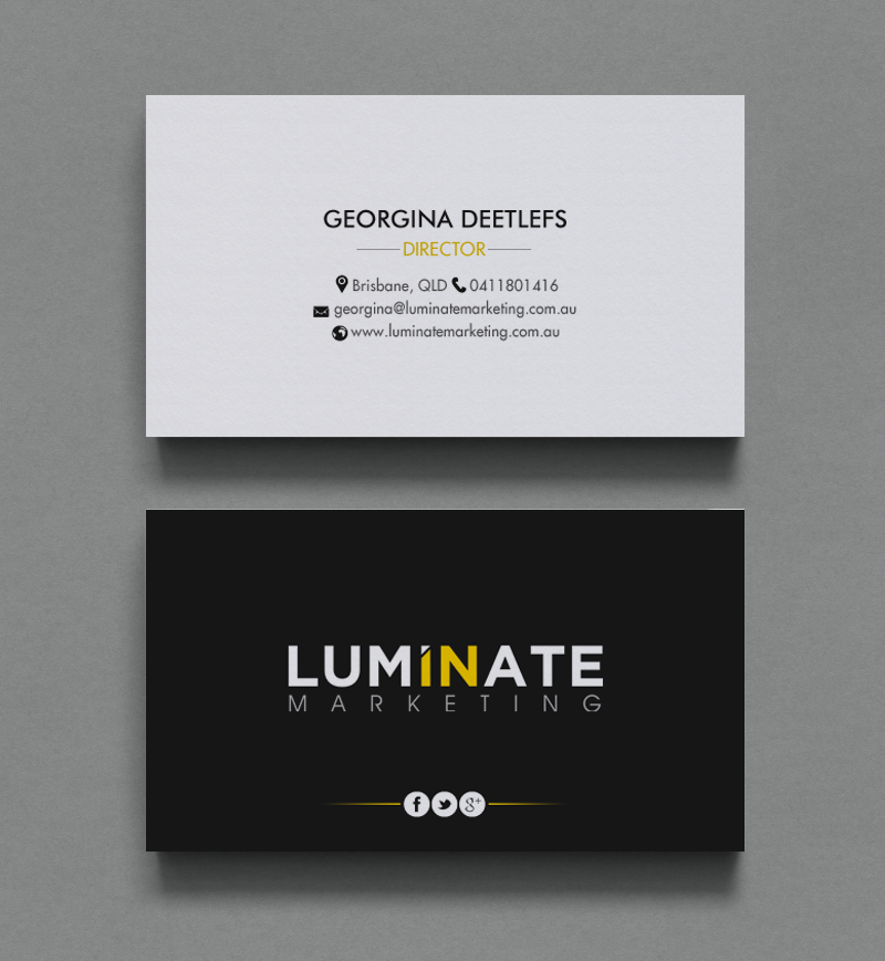 Business Card Design by chandrayaan.creative for Luminate Marketing | Design #9622219