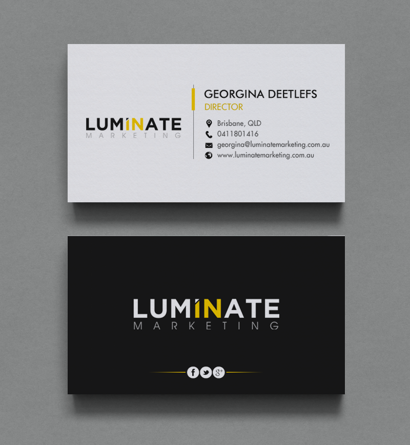 Business Card Design by chandrayaan.creative for Luminate Marketing | Design #9622221