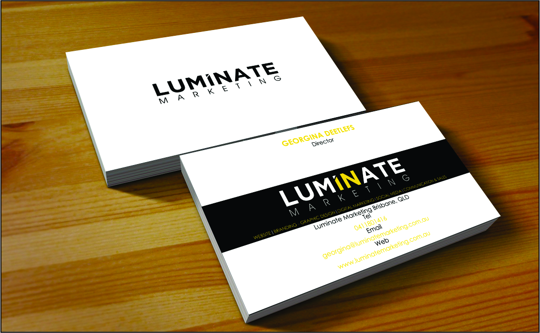 Diseño de Tarjeta de Presentación por matoshreedesign para Luminate Marketing | Diseño #9598924