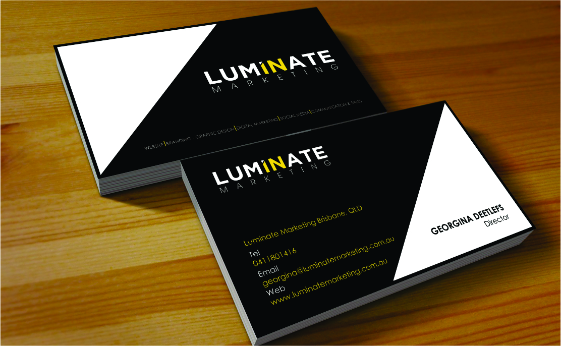 Visitenkarten-Design von matoshreedesign für Luminate Marketing | Design #9613033