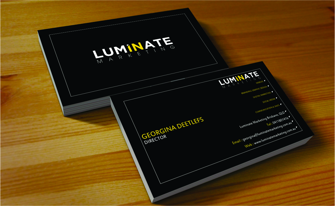 Diseño de Tarjeta de Presentación por matoshreedesign para Luminate Marketing | Diseño #9613185