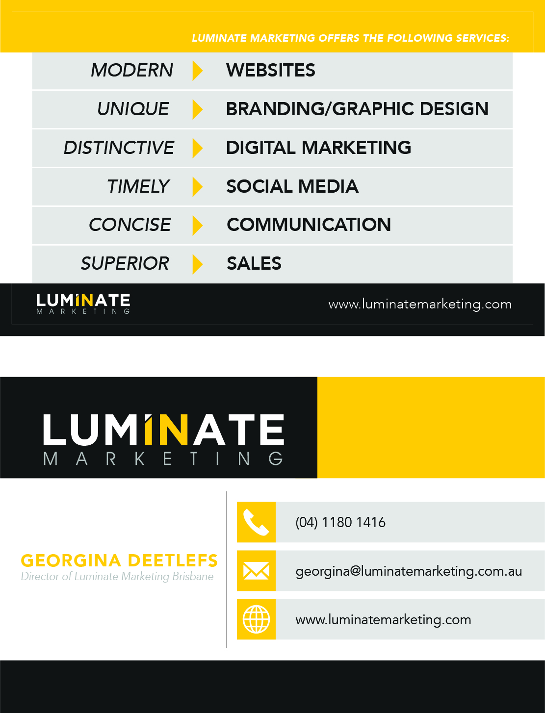 Business Card Design by iamKadie for Luminate Marketing | Design #9605076