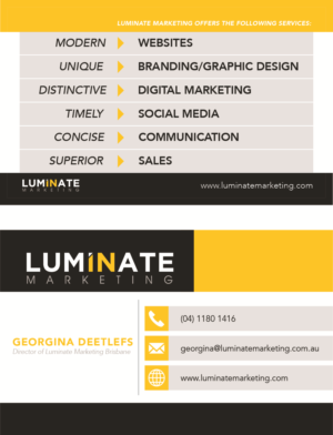 Business Card Design by iamKadie for Luminate Marketing | Design: #9605076