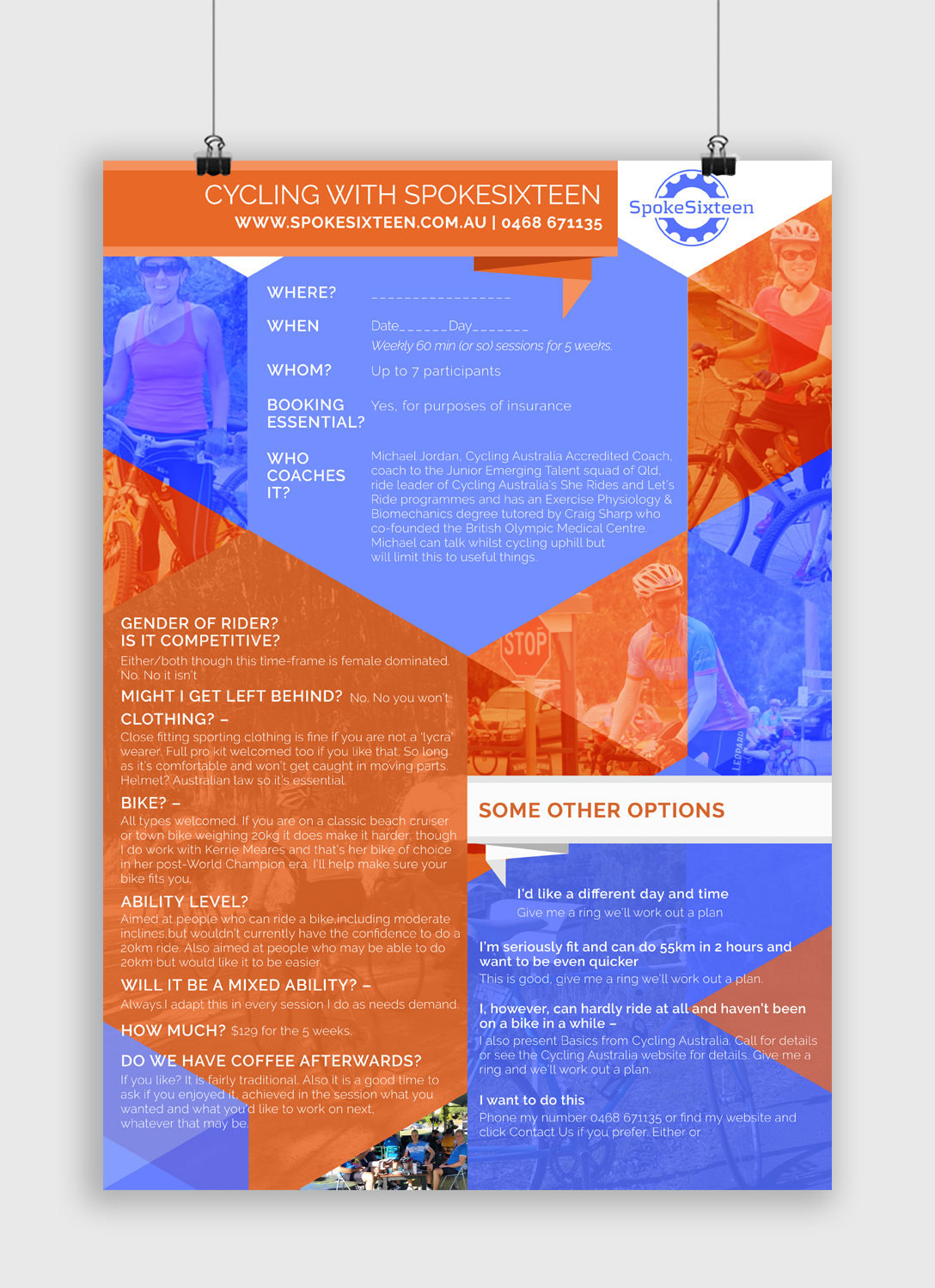 Flyer Design by Kishaloy_D for SpokeSixteen | Design #9662338