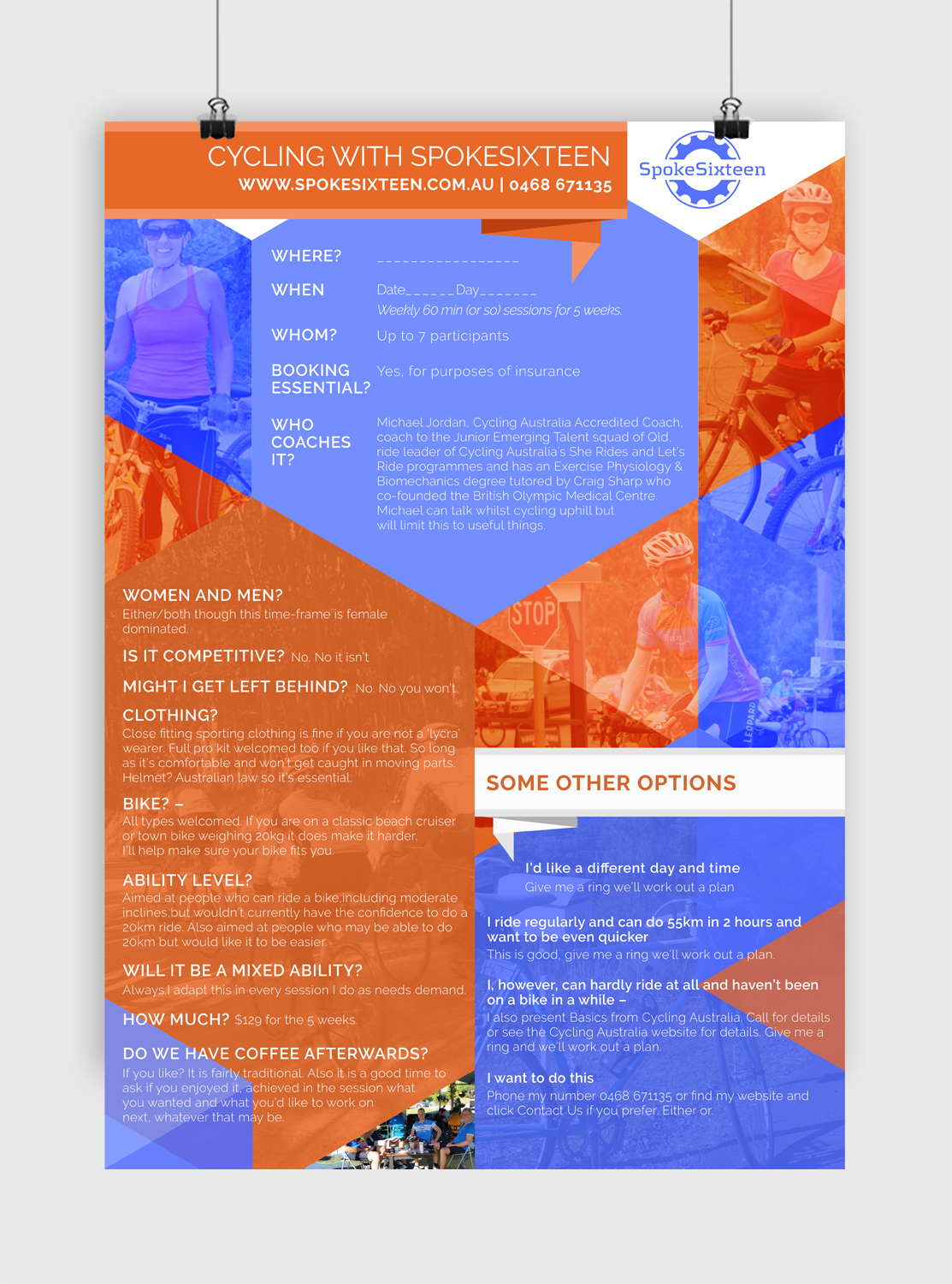 Flyer Design by Kishaloy_D for SpokeSixteen | Design #9670571