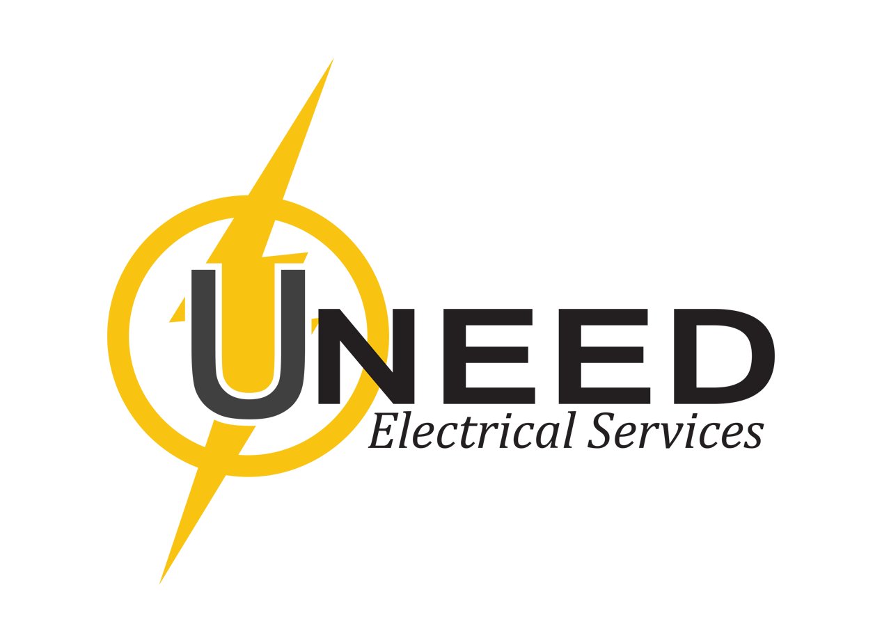 Logo and Business Card Design by Graphicient for Uneed Electrical Service | Design #9725979
