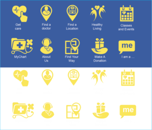 Icon Set for Hospital Mobile App