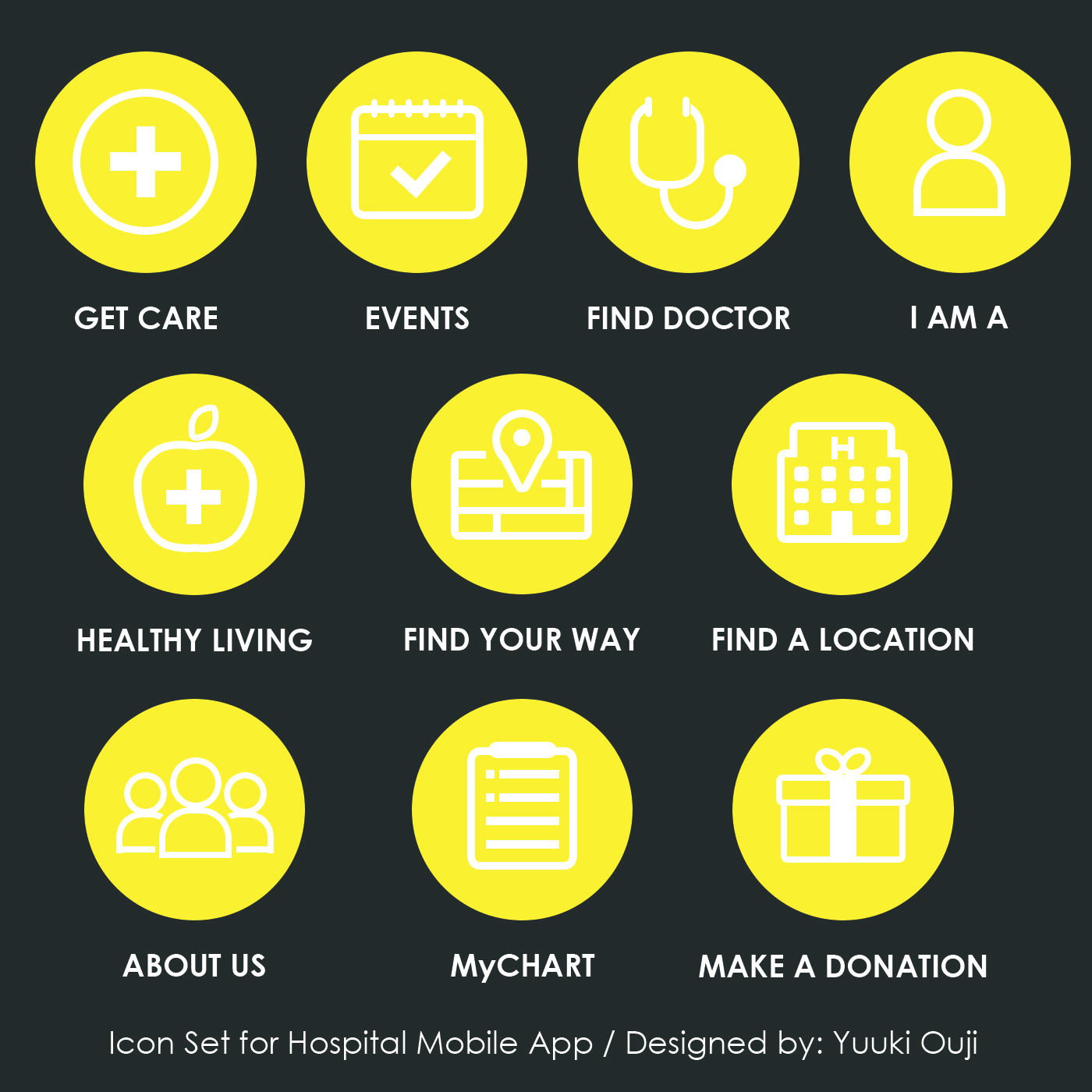 Icon Design by Yuuki Ouji for this project | Design #9677010