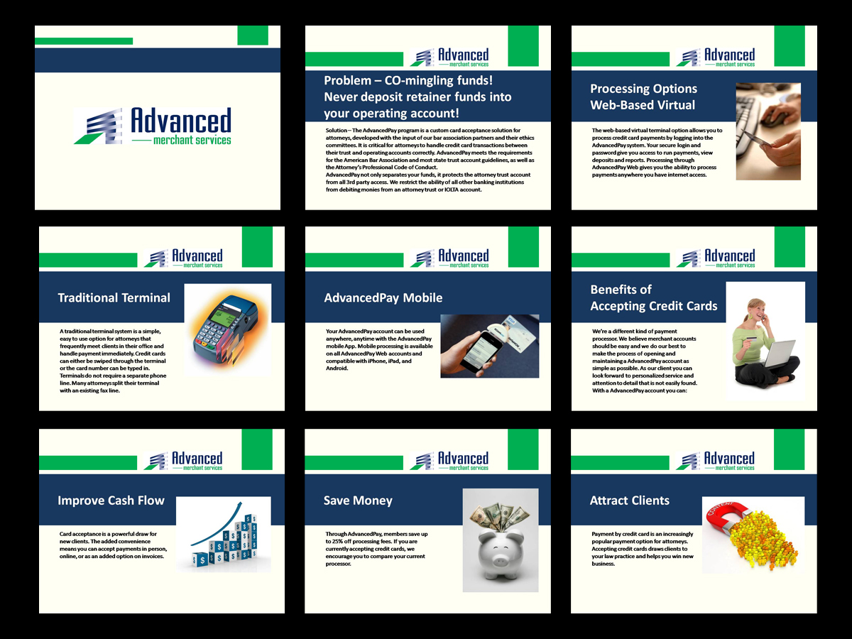 Design de PowerPoint par abdul700 pour Advanced Merchant Services | Design #2133287