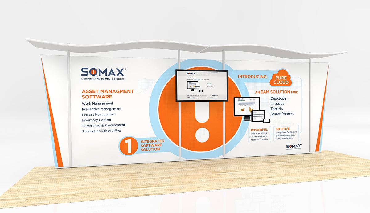 Diseño de Stand de Feria por RC Agency para SOMAX, Inc. | Diseño #2165511