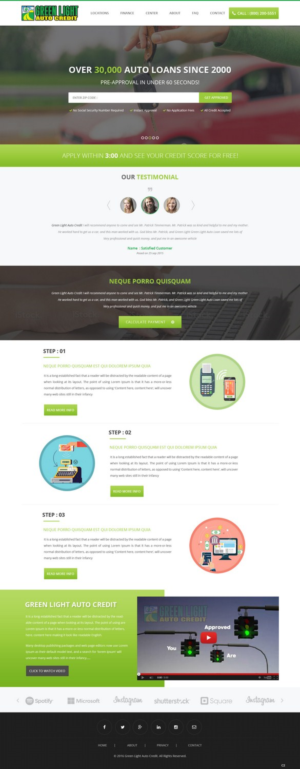Web Design by pb for Green Light Auto Credit | Design: #9623556