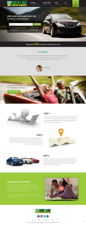 Web Design by pb for Green Light Auto Credit | Design: #9623557