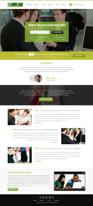 Web Design by pb for Green Light Auto Credit | Design: #9655227