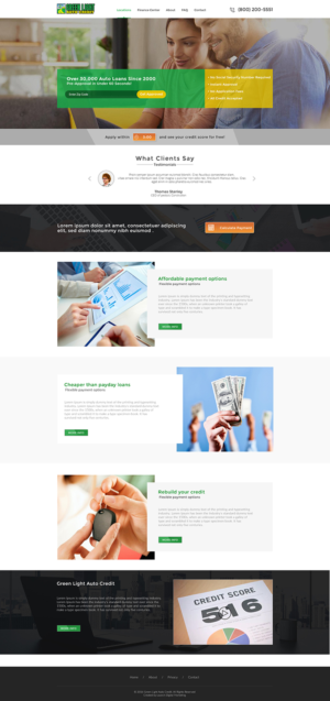 Green Light Auto Credit Home Page | Web-Design von Ved Web Services