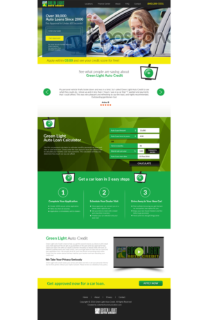 Web-Design von Creative Ants für Green Light Auto Credit | Design #9642677