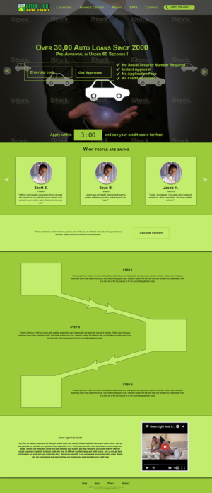 Web-Design von The Filly Studios für Green Light Auto Credit | Design #9643040