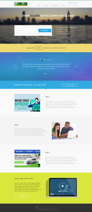 Web Design by ghelhanz for Green Light Auto Credit | Design: #9610465