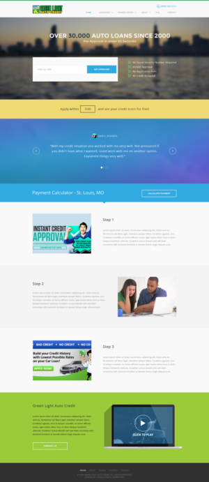 Web Design by ghelhanz for Green Light Auto Credit | Design: #9632623