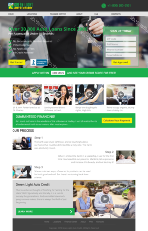 Web Design by A Fresh Coat for Green Light Auto Credit | Design: #9666717
