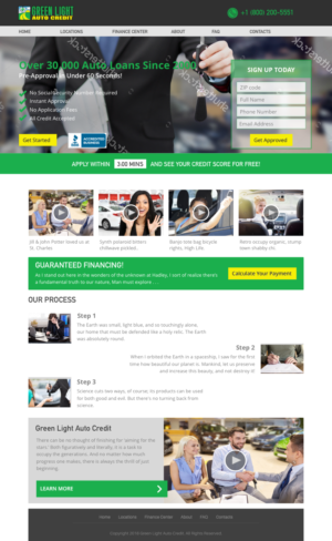 Web Design by A Fresh Coat for Green Light Auto Credit | Design: #9666741