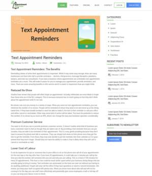 Landing Page-Design von Infoway für Appointment Reminder | Design #9844950